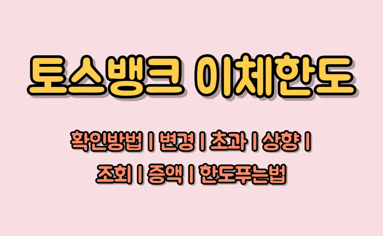 토스뱅크 이체한도