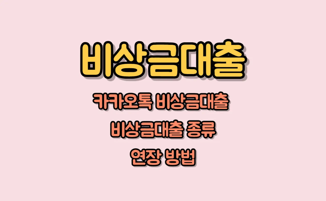 2025 카카오톡 비상금 대출